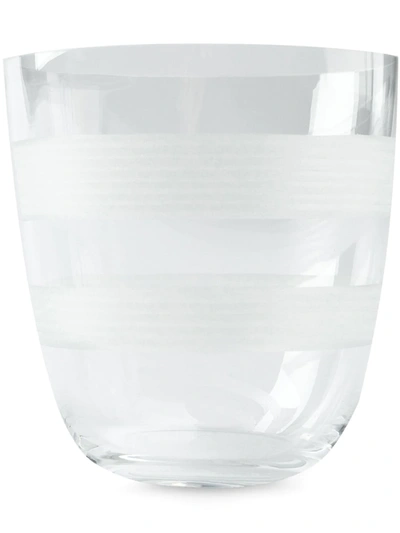 Carlo Moretti Striped Water Glass In White