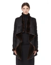 Hun Rick Owens Double-faced Mink Fur Coat In Black