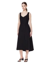 Comme Des Garçons All Over Logo Print Midi Dress In Black