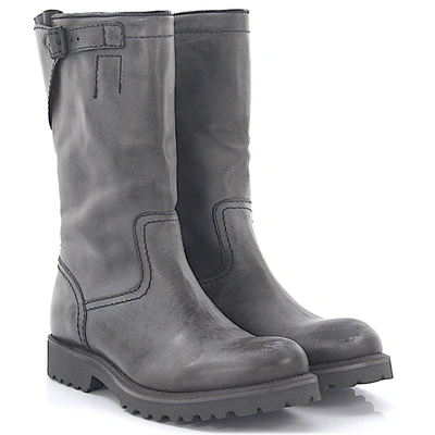 Budapester Boots 655 Leather Grey Finished