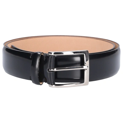 Budapester Men's Belt 11397 Leather In Black