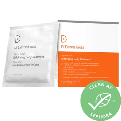 Dr Dennis Gross Skincare Mini Alpha Beta Exfoliating Body Treatment Peel 2 Textured Towels