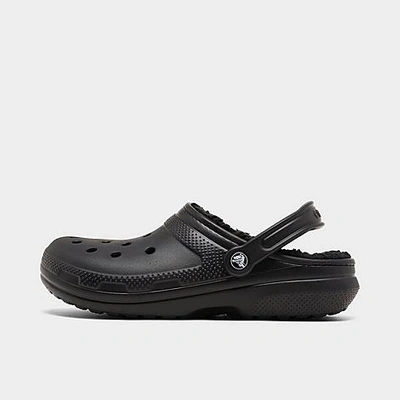 Crocs Classic Lined Clog Shoes In Black/black
