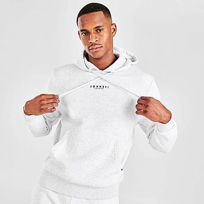 Sonneti Men's London Hoodie In White Marl