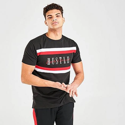 Supply And Demand Men's Hustle Split T-shirt In Black/red/white