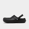 Crocs Kids Black Classic Lined Clogs In Black