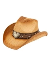 Epoch Hats Company Cowboy Hat With Trim Band And Studs In Natural