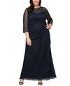 ALEX EVENINGS PLUS SIZE EMBELLISHED SWEETHEART GOWN