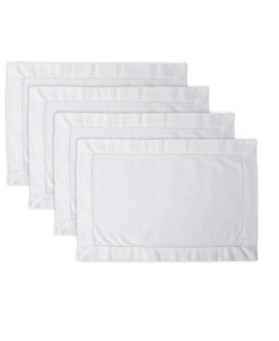 Design Imports Hemstitch Placemat, Set Of 4 In Off-white