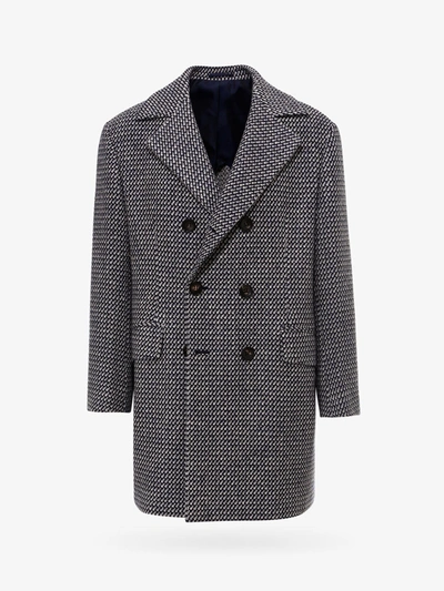 Kiton Ciro Paone Coat In Blue