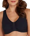 Amoena Frances Front-close Wire-free Comfort Bra In Black