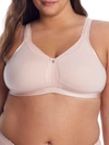 Curvy Couture Cotton Luxe Wire-free Bra In Blushing Rose