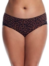 Curvy Couture Tulip Lace Trim Briefs In Leopard