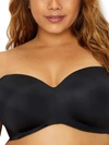 Curvy Couture Smooth Multi-way Strapless Bra In Black