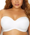 Curvy Couture Smooth Multi-way Strapless Bra In White