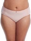 Curvy Couture Cotton Luxe Hipster In Blushing Rose