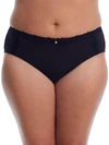 Curvy Couture Cotton Luxe Hipster In Black