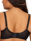 Curvy Couture High Apex Diamond Net Underwire Bra In Black