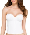 Dominique Ariel Hidden Underwire Longline Strapless Bra 8541 In White