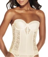 Dominique Colette Lace Strapless Corset In Ivory