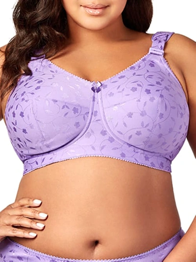 Elila Sidney Jacquard Wire-free Bra In Lilac