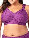 Elila Sidney Jacquard Wire-free Bra In Aubergine