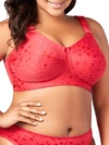 Elila Sidney Jacquard Wire-free Bra In Red