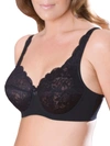 Elila Isabella Lace Full Coverage Bra In Black