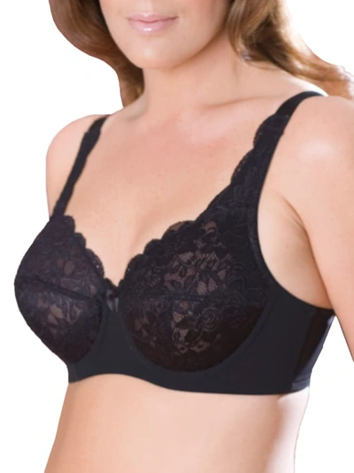 Elila Isabella Lace Full Coverage Bra In Black