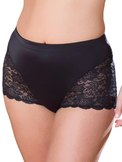 Elila Isabella Lace Boyshort In Black