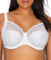 Elomi Full Figure Morgan Banded Underwire Stretch Lace Bra El4110, Online Only In White