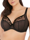 Elomi Full Figure Charley Underwire Plunge Bra El4380 In Jet