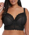 Elomi Full Figure Charley Lace Underwire Longline Bra El4381, Online Only In Black