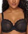 Elomi Full Figure Charley Stretch Lace Bra El4382, Online Only In Black
