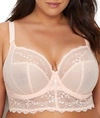 Elomi Full Figure Charley Lace Underwire Longline Bra El4381, Online Only In Ballet Pink