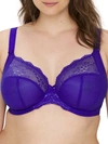 Elomi Full Figure Charley Stretch Lace Bra El4382, Online Only In Ultramarine
