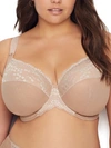 Elomi Charley Full Figure Underwire Plunge Bra In Fawn