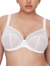 Elomi Full Figure Charley Stretch Lace Bra El4382, Online Only In White