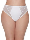 Elomi Charley Full Figure Mesh & Lace Brazilian Briefs In White