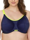 Elomi Full Figure Energise Moisture Wicking Underwire Sports Bra El8041, Online Only In Navy