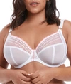 Elomi Matilda Full Figure Underwire Plunge Bra In White
