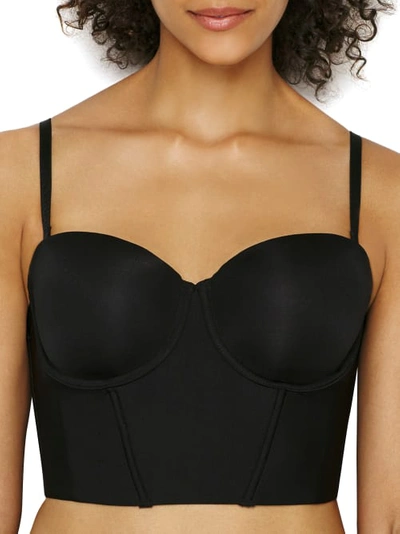 Felina Body Veil Longline Strapless Bra In Black