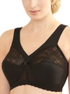 Glamorise Magiclift Original Support Wire-free Bra In Black