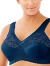 Glamorise Women's Full Figure Plus Size Magiclift Original Wirefree Support Bra 1000 In Navy