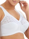 Glamorise Magiclift Cotton Support Wire-free Bra In White