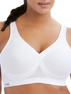 Glamorise Full Figure Plus Size Magiclift Wirefree T-shirt Bra In White