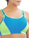 Glamorise Custom Control Wire-free Sports Bra In Blue,green