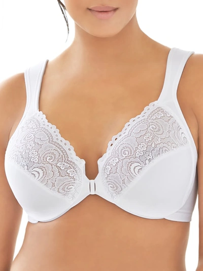 Glamorise Wonderwire Front-close Bra In White