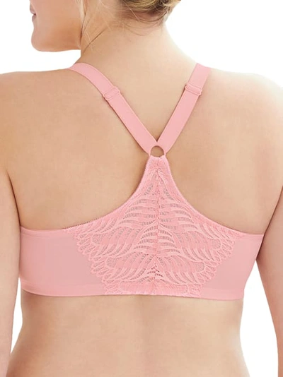 Glamorise Wonderwire Front Close T-back Bra In Pink Blush