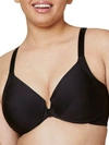Glamorise Women's Plus Size Front Close Wonder Wire Bra With Smoothing Back 1247 In Black